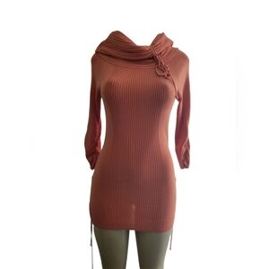ARDEN B Women's Rust Sweater with Cowl  Medium Neck Winter